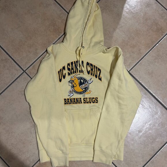 UC Santa Cruz Banana Slugs Cream Hoodie Size S - Picture 1 of 4